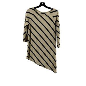INC Women's Long Sleeve Lightweight Knit Tunic Sweater Diagonal Stripe Size S